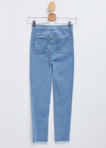 Штани DeFacto завужені світло блакитні джинсові бавовна