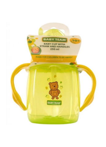 Поильник-непроливайка с трубочкой и ручками 250 мл Baby Team (252156666)