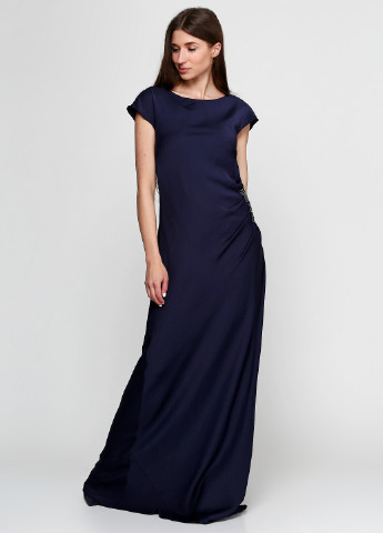 Темно-синее вечернее платье Young Couture однотонное