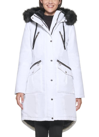 Белая демисезонная куртка куртка-пальто Guess