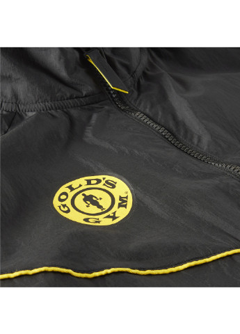 Куртка Puma x GOLD'S GYM Woven dryCELL Training Jacket однотонна чорна спортивна