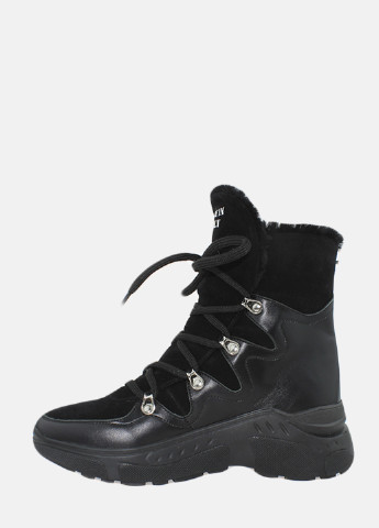 Зимние ботинки re2519 черный El passo из натуральной замши