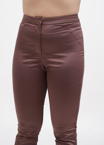 Розово-коричневые кэжуал демисезонные клеш брюки Weekday