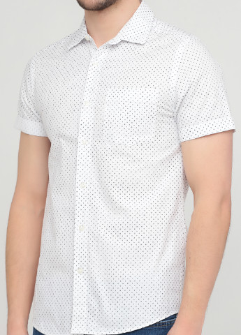 Белая кэжуал рубашка однотонная New look.