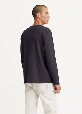 Лонгслів Levi's логотип чорний кежуали бавовна, трикотаж