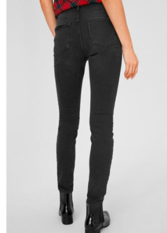 Темно-серые джинсы скинни с высокой посадкой jessika C&A