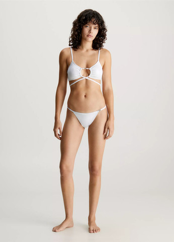 Белые купальные трусики-плавки однотонные Calvin Klein