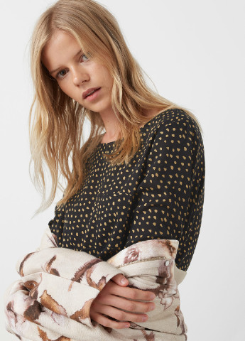 Чёрная блуза Mango