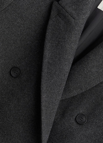 Темно-сіре демісезонне Пальто двобортне H&M