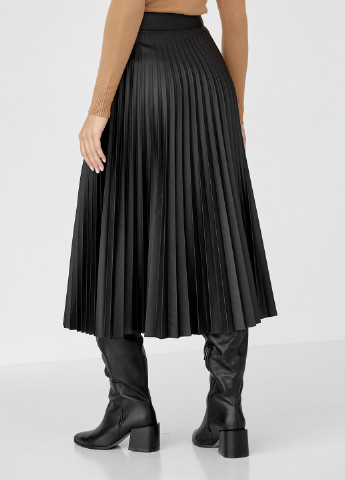 Черная кэжуал однотонная юбка SL-ARTMON