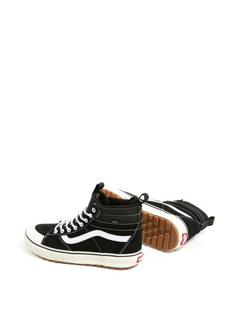 Черно-белые кеды Vans MTE SK8-HI DR WATERPROOF с логотипом, с белой подошвой