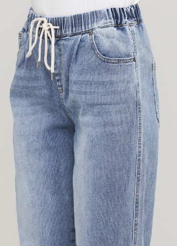 Джеггінси Water Jeans однотонні темно-блакитні джинсові бавовна