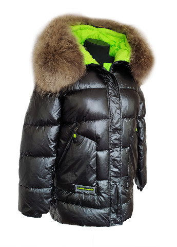 Черный зимний Пуховик Olanmear