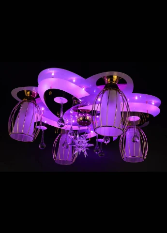 Люстра потолочная Космос с цветной LED подсветкой и авто отключением с пультом 5507/4+1 Белый 21х54х54 см. Handmade (234538183)