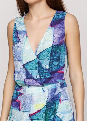 Голубое кэжуал платье на запах & Other Stories с абстрактным узором