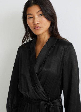 Комбинезон C&A комбинезон-брюки однотонный чёрный кэжуал вискоза