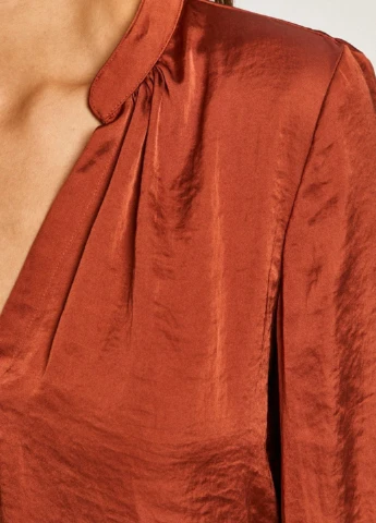 Коричневая блуза DKNY