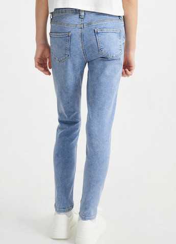 Голубые демисезонные зауженные джинсы C&A