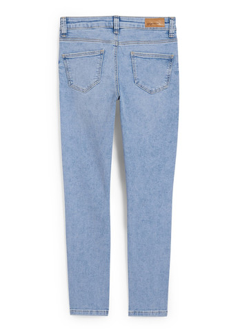 Голубые демисезонные зауженные джинсы C&A