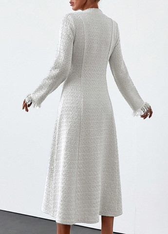 Білий кежуал сукня сукня-жакет SHEIN однотонна