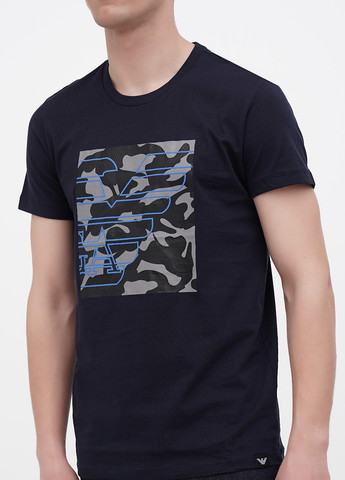 Темно-синяя футболка Emporio Armani