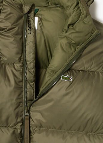 Оливковий (хакі) зимній Пуховик Lacoste