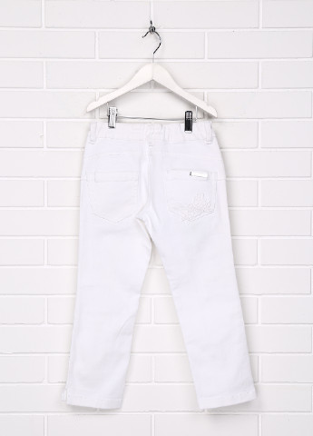 Белые демисезонные прямые джинсы Microbe