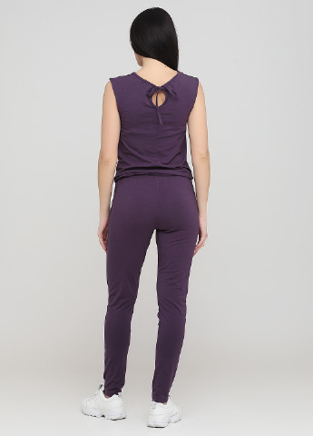 Комбинезон Esmara комбинезон-брюки однотонный фиолетовый кэжуал хлопок, трикотаж