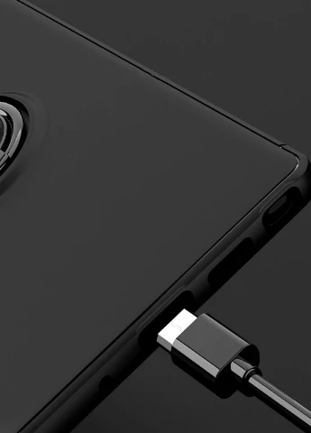 TPU чохол ColorRing під магнітний тримач (opp) для Samsung Galaxy Note 20 Чорний / Синій (is_00000038305_2) Deen (238478962)