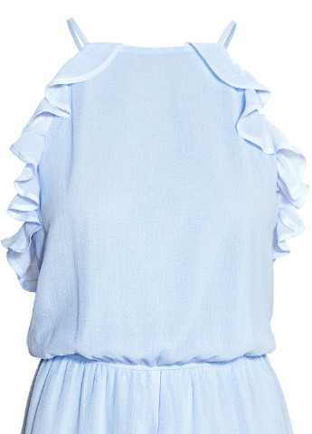 Комбинезон H&M комбинезон-шорты однотонный голубой кэжуал