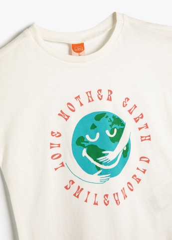 Молочная летняя футболка KOTON