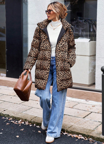 Бежевая зимняя куртка SHEIN