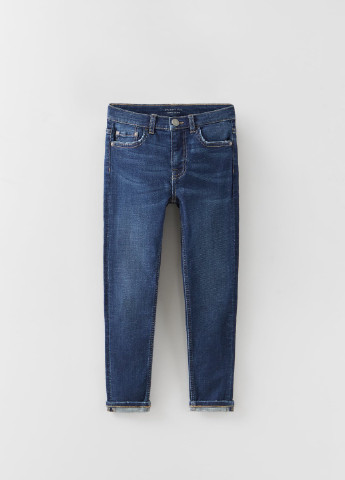 Синие демисезонные скинни джинсы для мальчика Zara