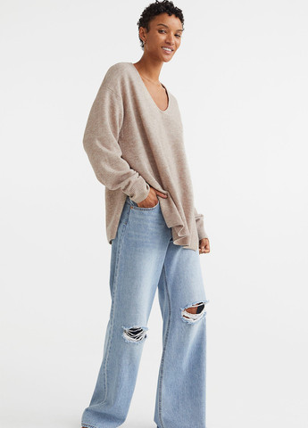 Бежевий демісезонний джемпер пуловер H&M