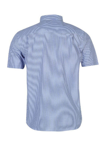Синяя кэжуал рубашка в полоску Pierre Cardin