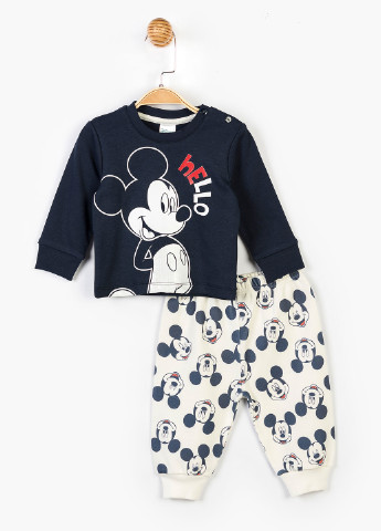 Темно-синяя всесезон пижама (свитшот, брюки) Disney