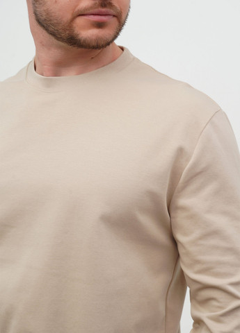 Бежевый демисезонный кэжуал лонгслив Trend Collection однотонный