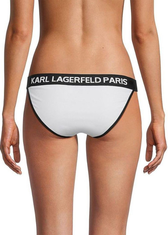 Белые купальные трусики-плавки однотонные Karl Lagerfeld