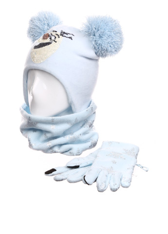 Голубой зимний комплект (шапка, шарф, перчатки) Banana Republic