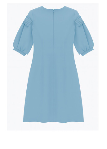 Голубое кэжуал платье клеш Sassofono однотонное