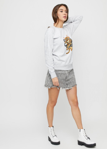 Серый свитшот женский /no flis/ YAPPI рисунок (251467758)