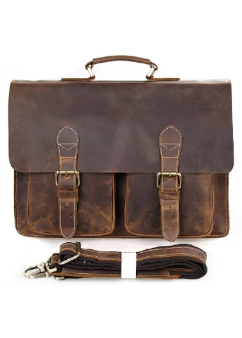 Мужской кожаный портфель 39,5х29,5х7,5 см Vintage (229458618)