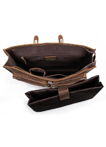 Мужской кожаный портфель 39,5х29,5х7,5 см Vintage (229458618)