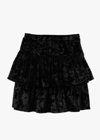 Черная кэжуал однотонная юбка KOTON с баской