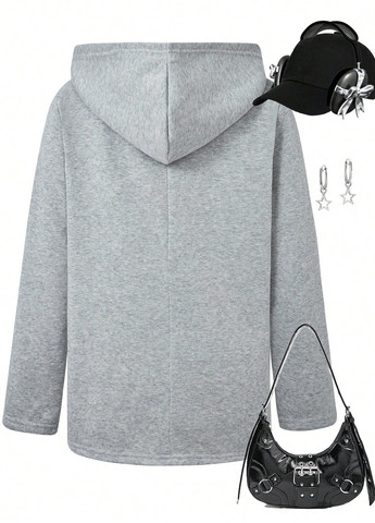 Серая демисезонная куртка SHEIN