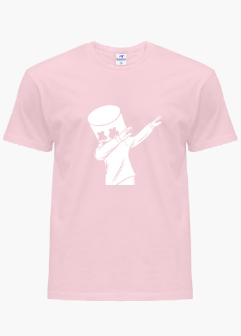 Розовая демисезонная футболка детская маршмелло фортнайт (marshmello fortnite)(9224-1330) MobiPrint