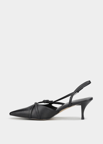 Braska Туфлі слінгбекі чорний з натуральна шкіра, — літо (363485281)