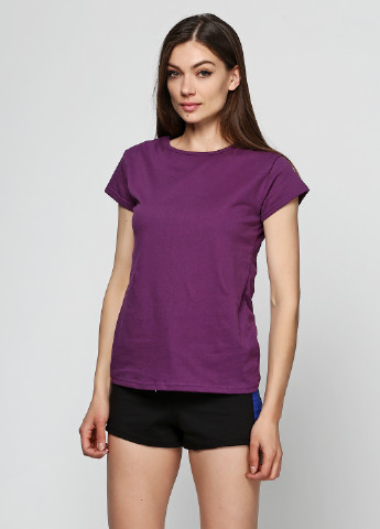 Фиолетовая летняя футболка с коротким рукавом Shik