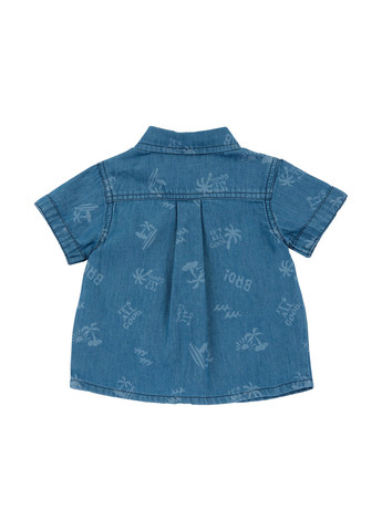 Синяя кэжуал рубашка с рисунком Chicco