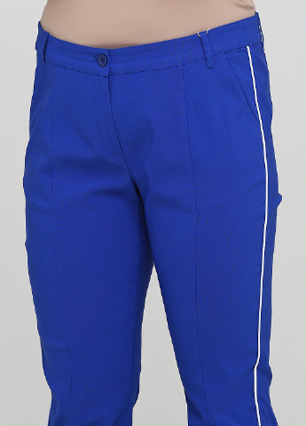 Синие кэжуал демисезонные зауженные брюки Sheego